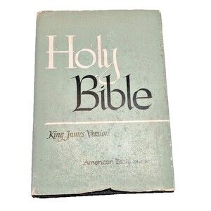 Holy Bible 1957 KJV American Bible Society Hardcover DJ Vintage-Christian